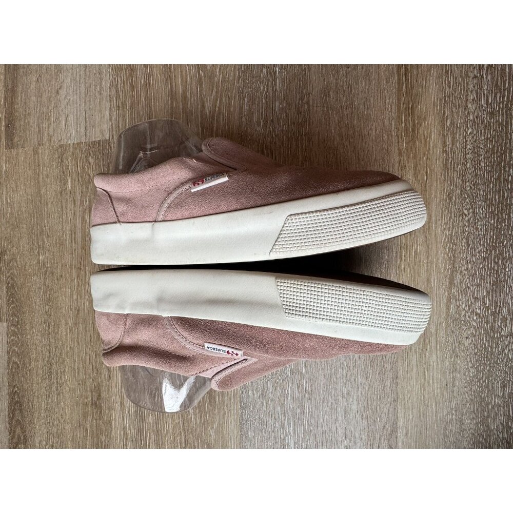 Superga Women’s Blush Pink Suede Platform Sneaker 8.5 Slip On Shoes Comfort - Picture 7 of 11